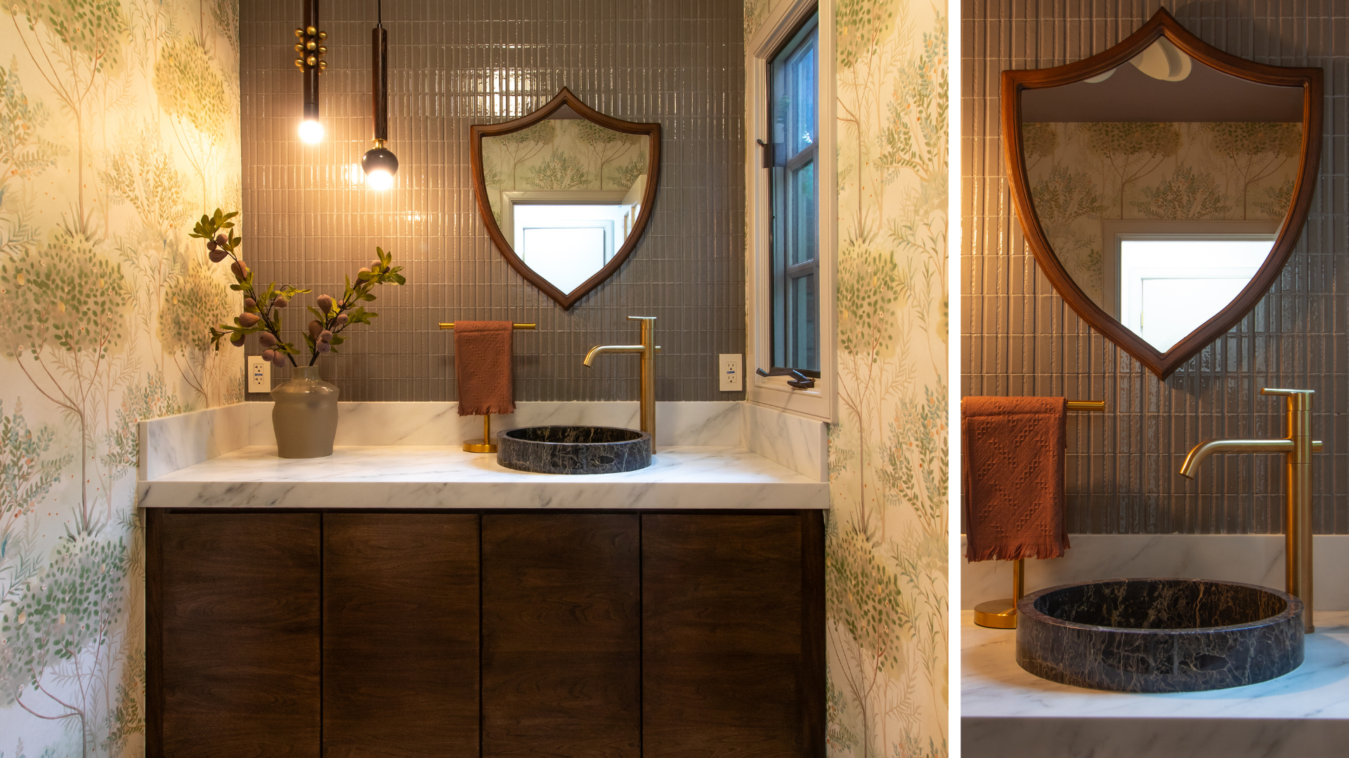 Powder room remodel in Del Mar